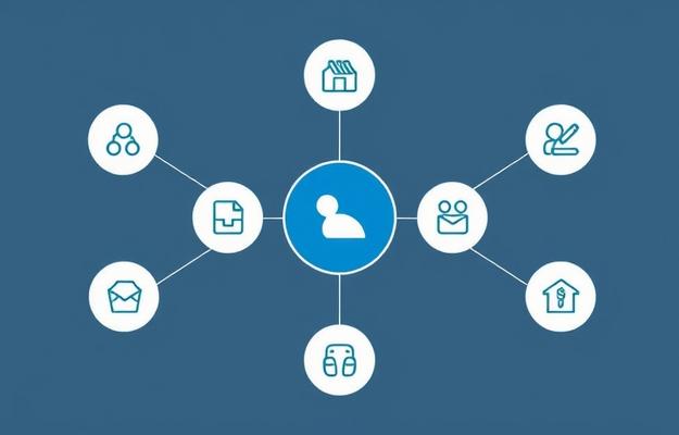 Frau schaut aufmerksam auf einen Bildschirm, der IPTV-Inhalte wiedergibt